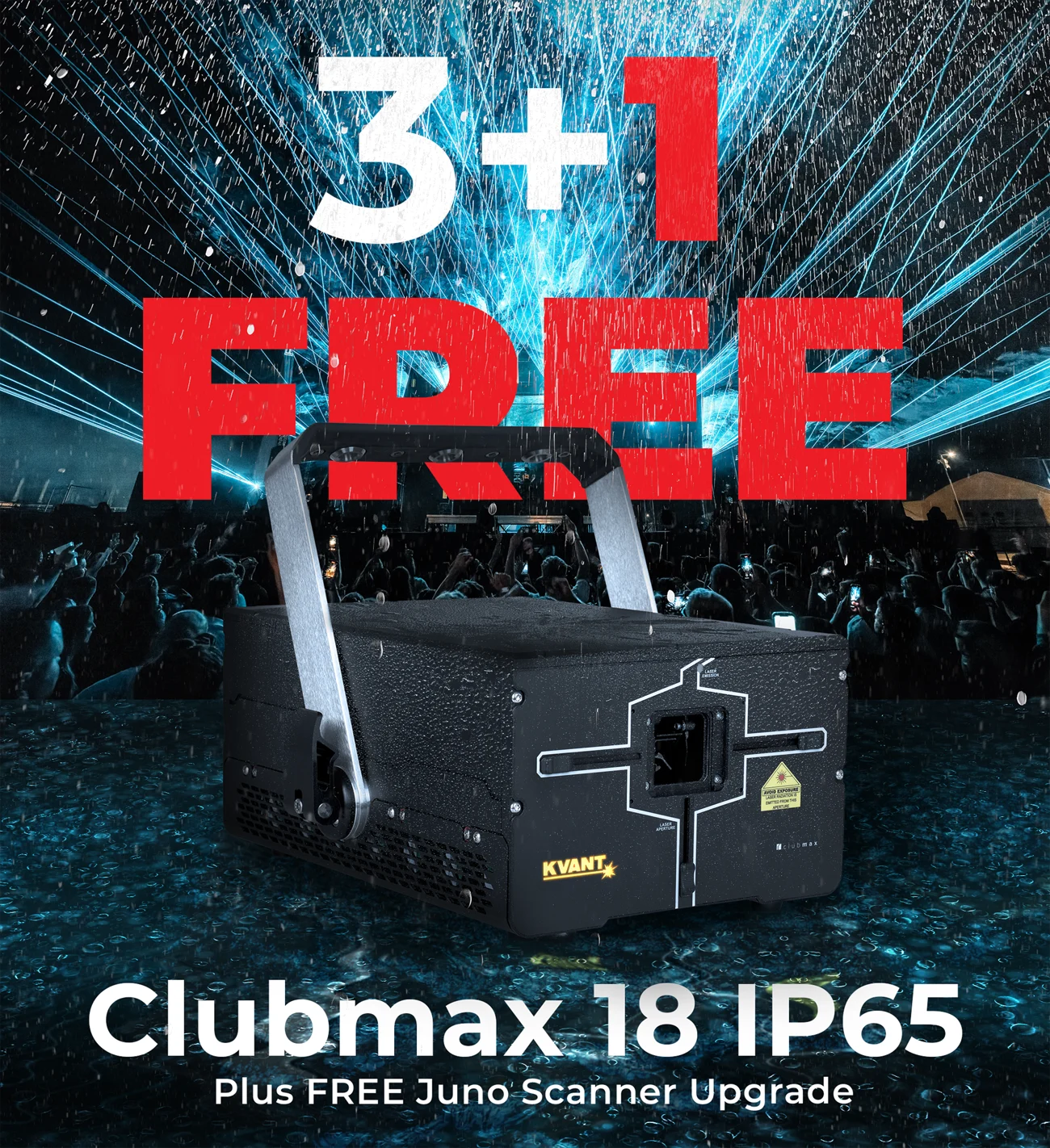 期間限定！クラブマックス18 IP65 3台購入で1台無料！さらにJUNOスキャナーアップグレードも