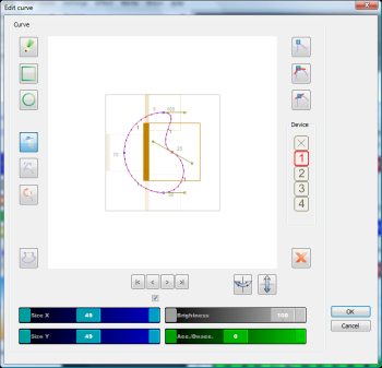レーザーマトリクス lazermatrix curve movement editor